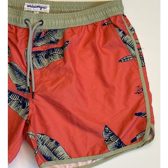 Maamgic Men's Swim Trunks Banana Leaves Size XL Tropical Quick Dry Mesh Lining - Picture 3 of 11